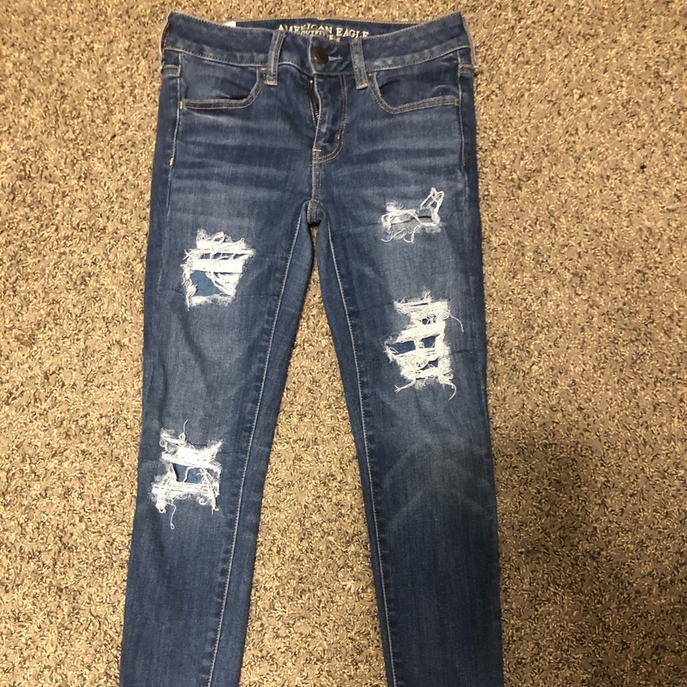 american eagle super super stretch x jeans size 4